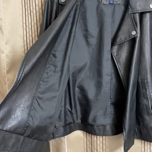 Faux Leather Black Moto Jacket - Picture 8 of 10
